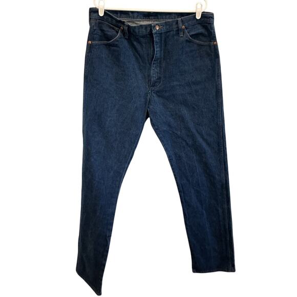 Vintage Wrangler Mens Straight Leg Blue Jeans 38 x 36 Western Farm Rodeo Outdoor - Picture 1 of 7